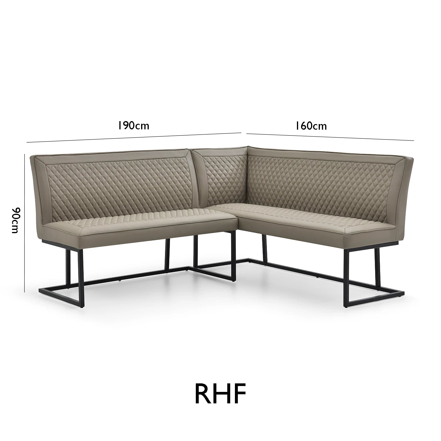 Galini 140–200cm White & Gold Extending Table with Corner Bench - Pendle Village Furniture
