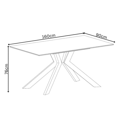 Athens 1.6m Matt Grey Ceramic Dining Table with Chairs