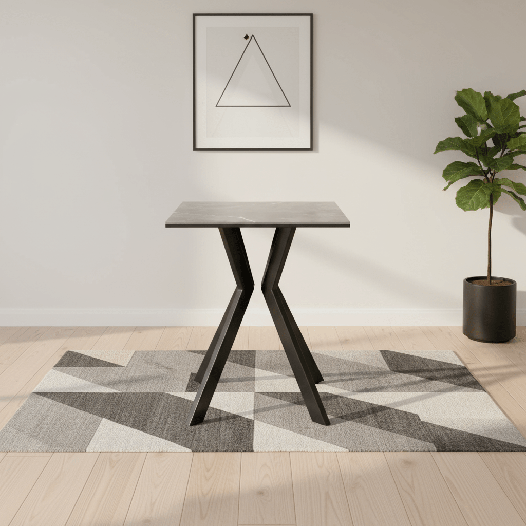 Athens Grey Matte Ceramic Side Table
