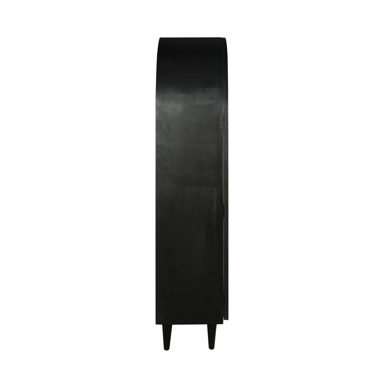 Atomic Single Door Glass Black Cabinet - Pendle Village Furniture