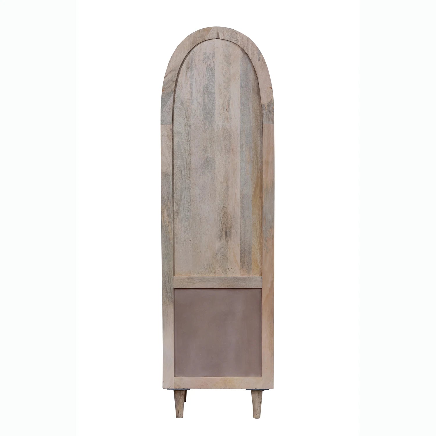 Atomic Single Door Glass Whitewash Cabinet - Pendle Village Furniture