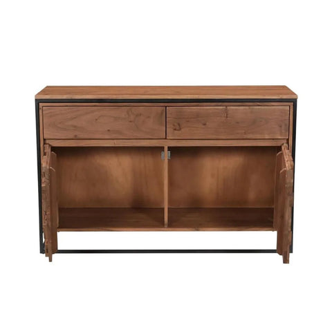 2 drawers and 2 doors with internal shelf for functional storage