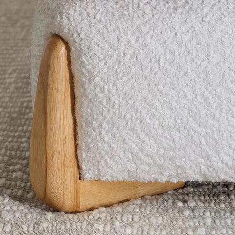 Minimal bed feet designed for a sleek and contemporary finish.