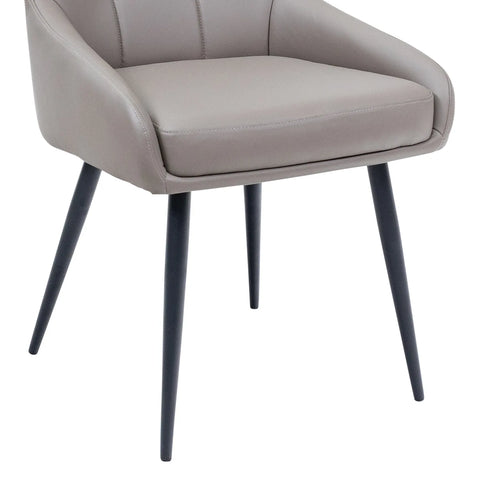 Ava Taupe PU Dining Chair - Set of 4 - Pendle Village Furniture