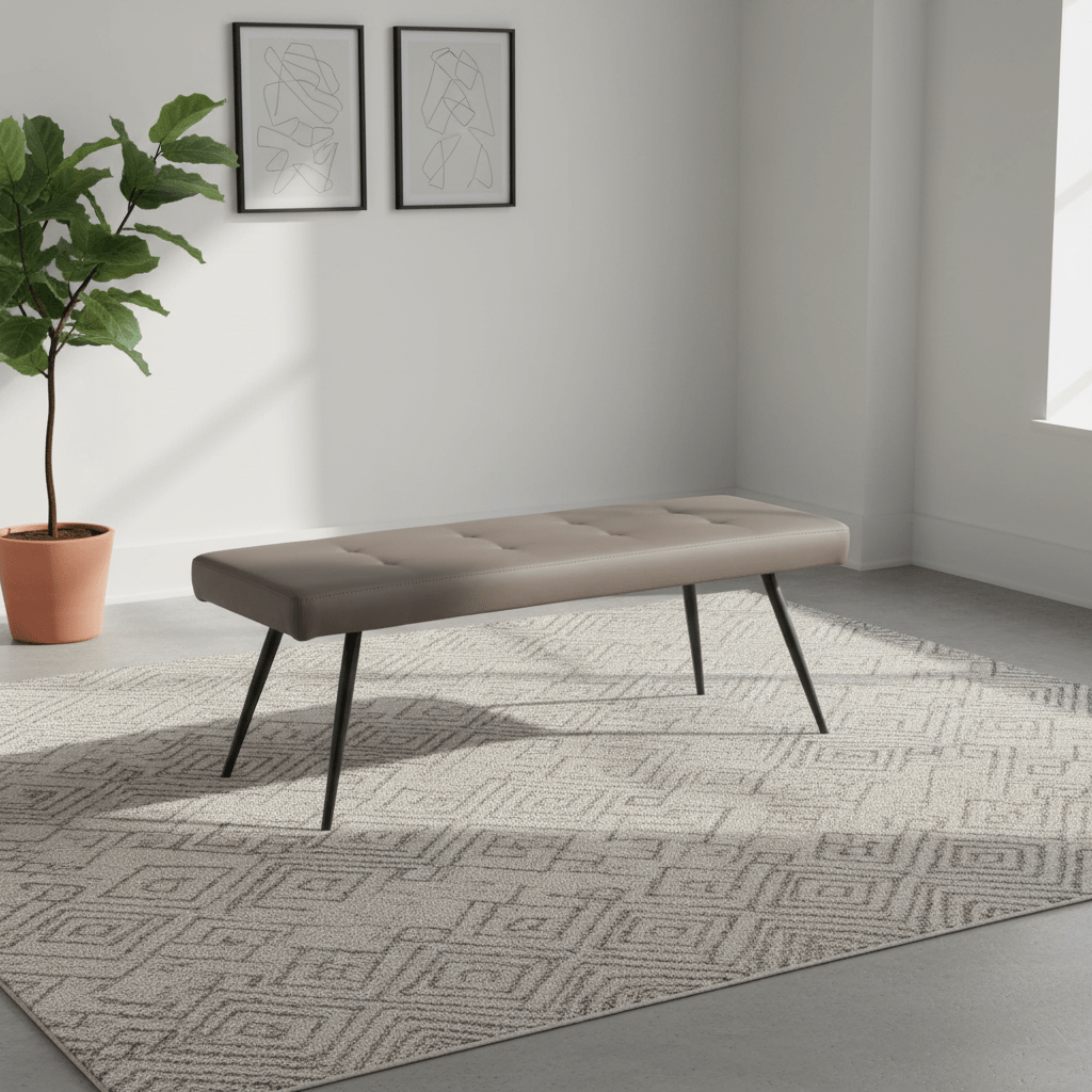 Ava Taupe PU Backless Bench