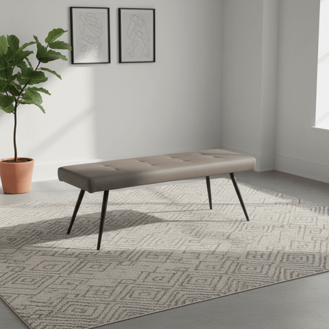 Ava Taupe PU Backless Bench