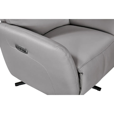 Aveline Leather Swivel Lift & Recliner Chair – Grey or Taupe - Pendle Village Furniture