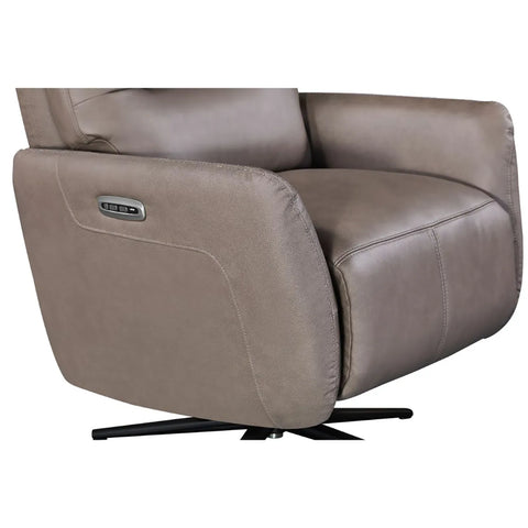 Aveline Leather Swivel Lift & Recliner Chair – Grey or Taupe - Pendle Village Furniture