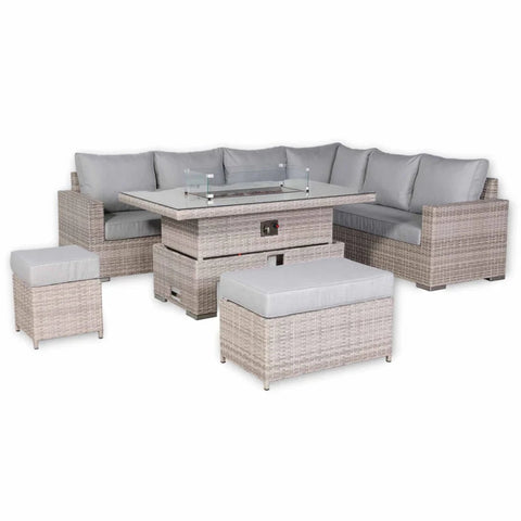 Spacious garden corner sofa set with contemporary style.