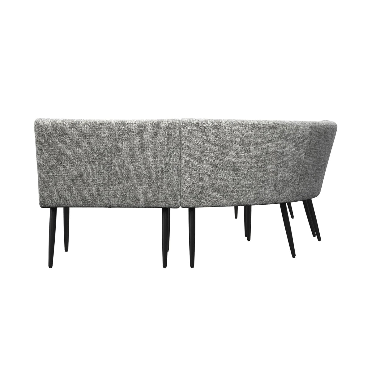 Avor Grey Fabric Corner Dining Bench with Backless Bench Set - Close up of Fabric 