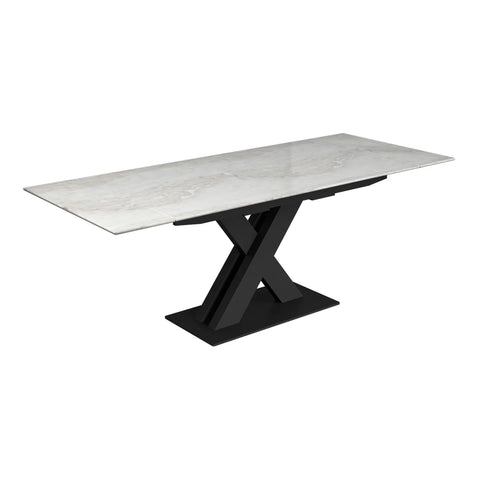 Monza Light Grey Marble Extending Dining Table