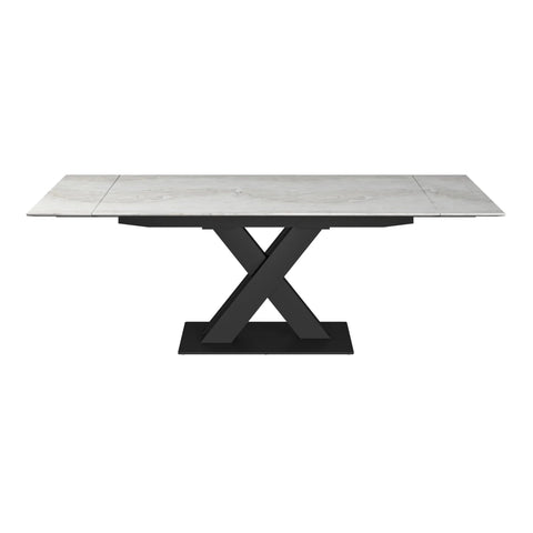 Monza Light Grey Marble Extending Dining Table