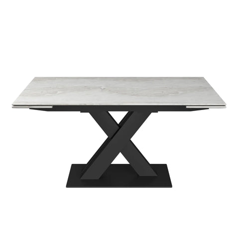Monza Light Grey Marble Extending Dining Table