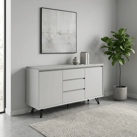 Monza Light Grey Marble Sideboard