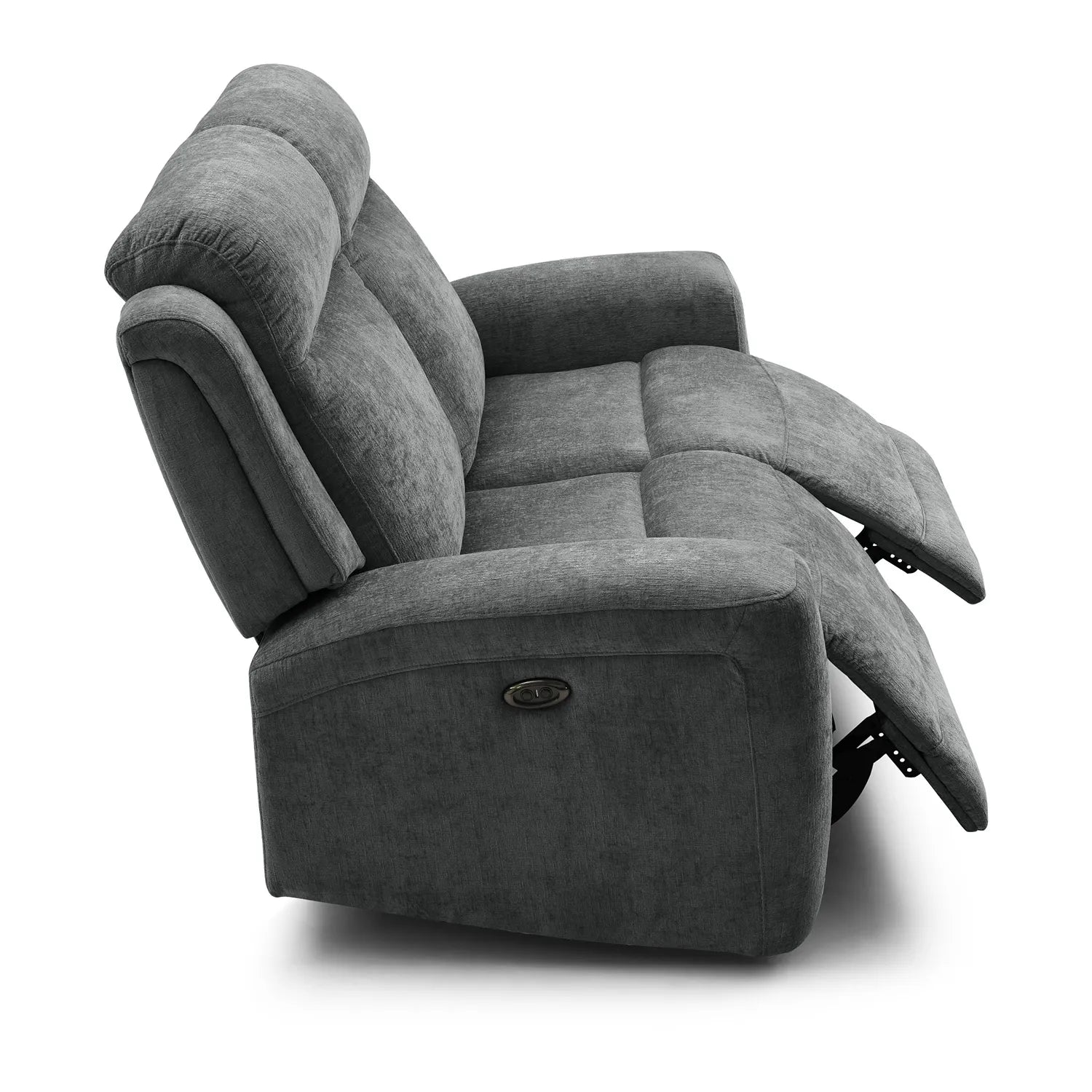 Bentley Grey Fabric 2 Seater Recliner Sofa - Pendle Village Furniture