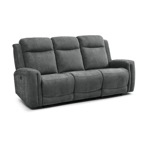 Bentley Grey Fabric 3 Seater Recliner Sofa