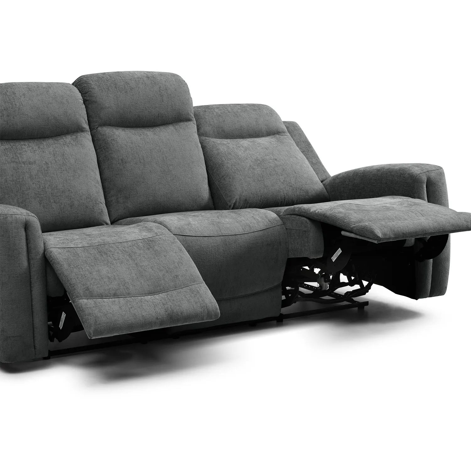 Bentley Grey Fabric 3 Seater Recliner Sofa