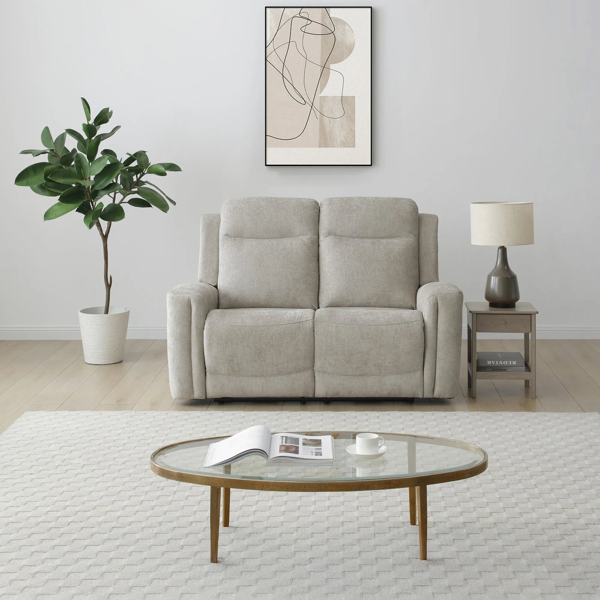 Bentley Natural Fabric 3 Seater Recliner Sofa