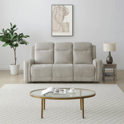 Bentley Natural Fabric 3 Seater Recliner Sofa