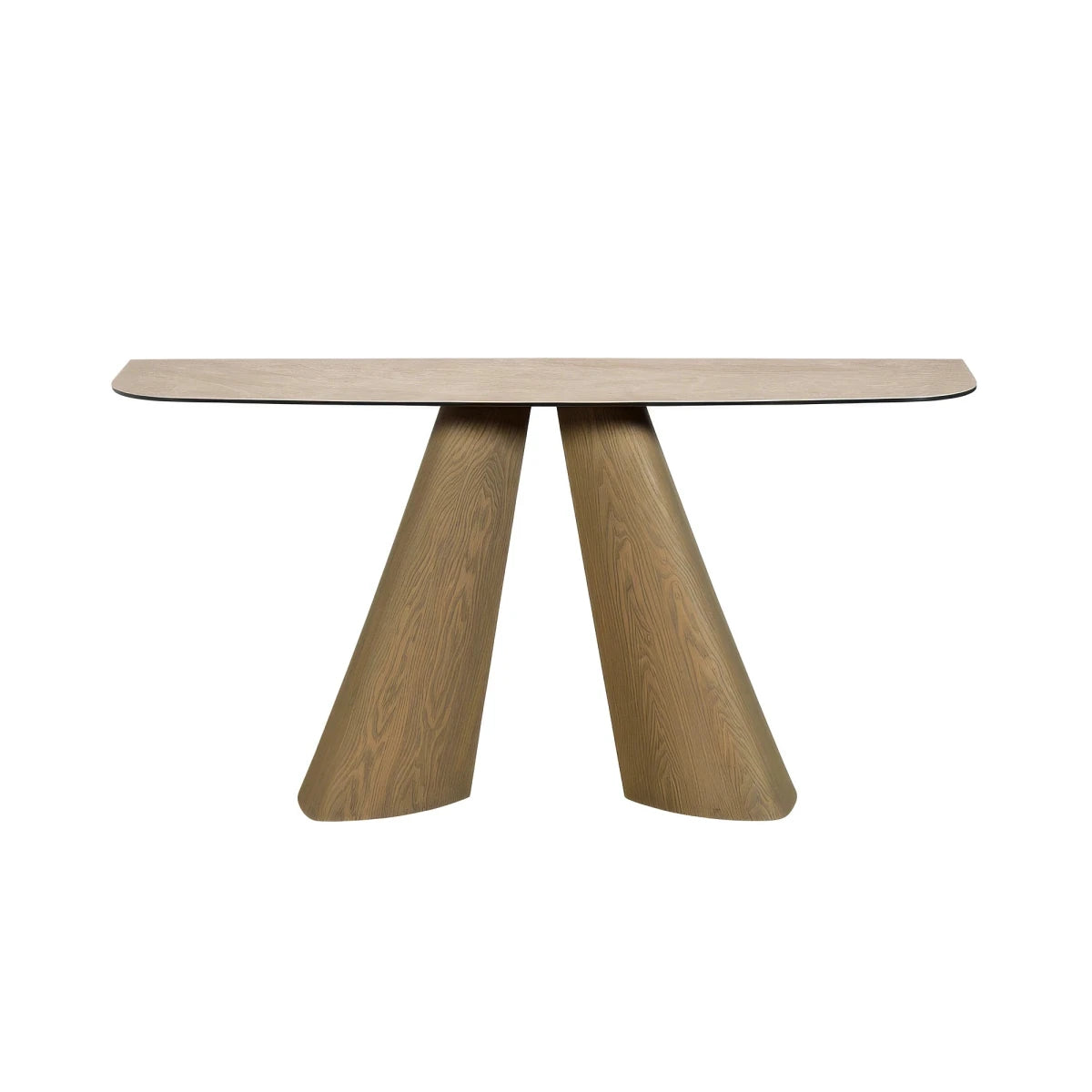 Shop the Arlo Cream Ceramic Console Table with a Spanish ceramic and tempered glass top,