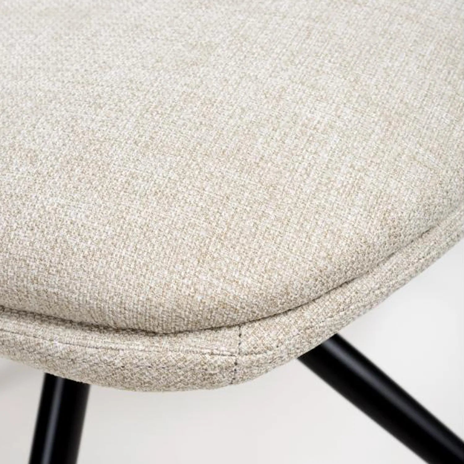 Bosley Natural Fabric Swivel Dining Chairs - Set of 4 - Pendle Village Furniture