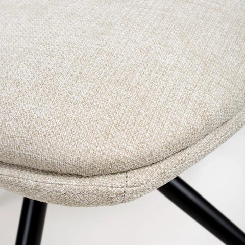Bosley Natural Fabric Swivel Dining Chairs - Set of 4 - Pendle Village Furniture