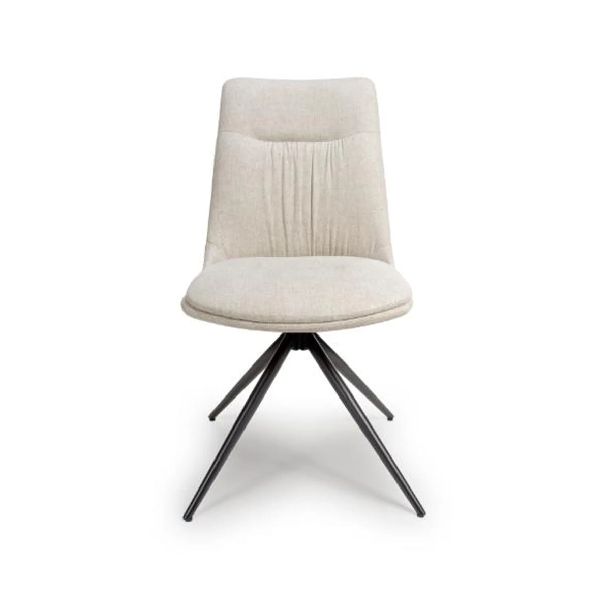 Bosley Natural Fabric Swivel Dining Chairs - Set of 4 - Pendle Village Furniture