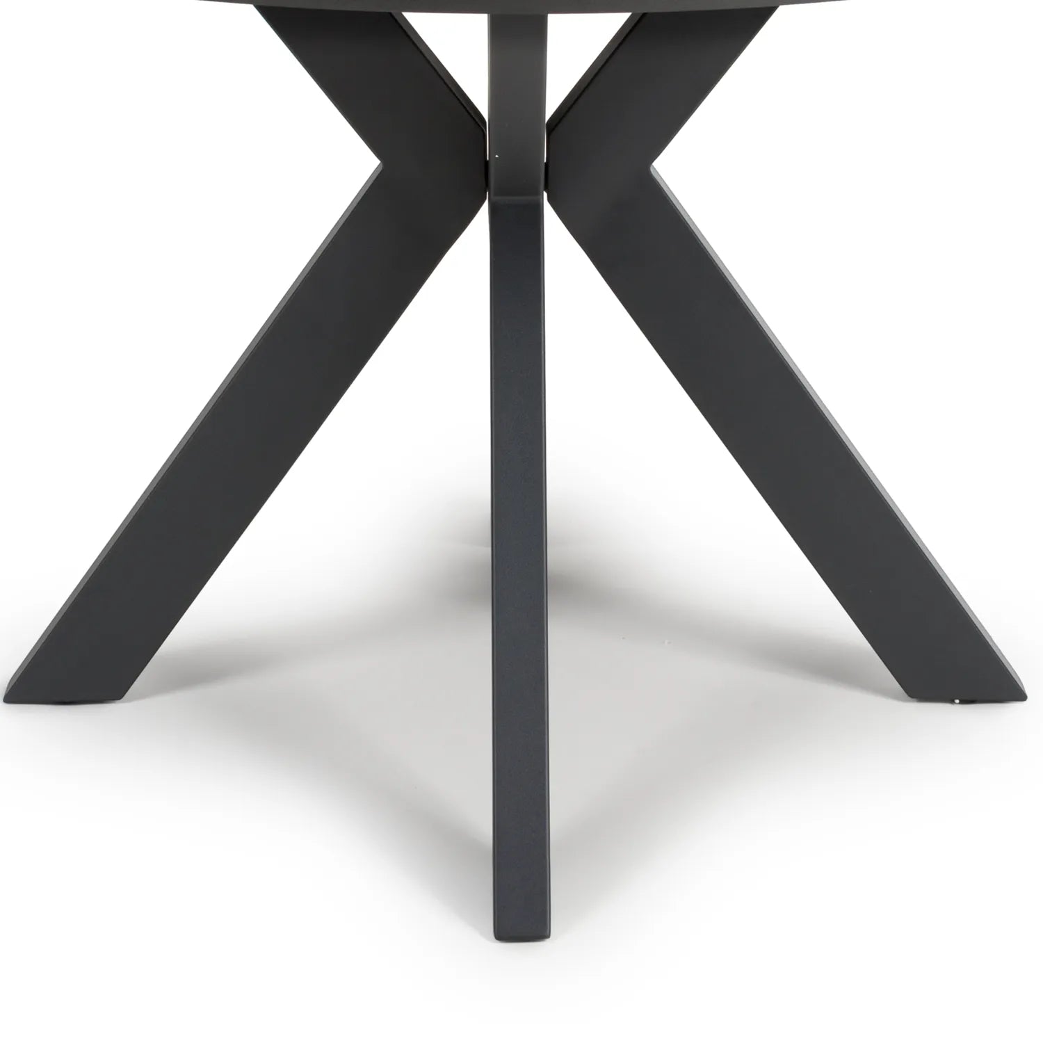 Bolton Round Black Ash Oak Effect Smart Top Dining Table - Pendle Village Furniture