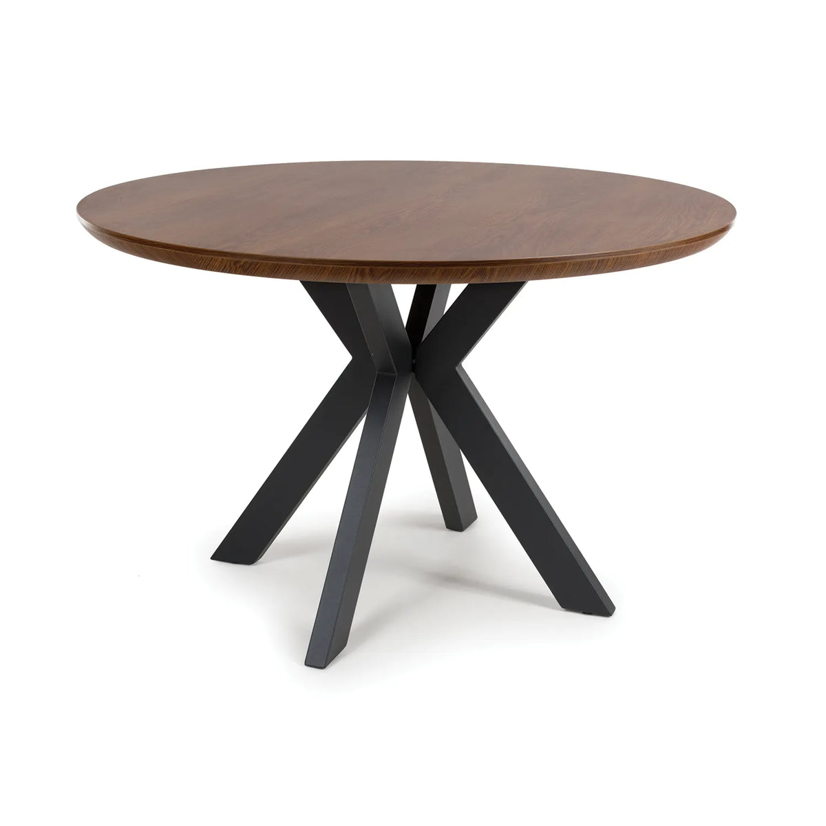 Bolton Round Smoked Oak Effect Smart Top Dining Table - Pendle Village Furniture