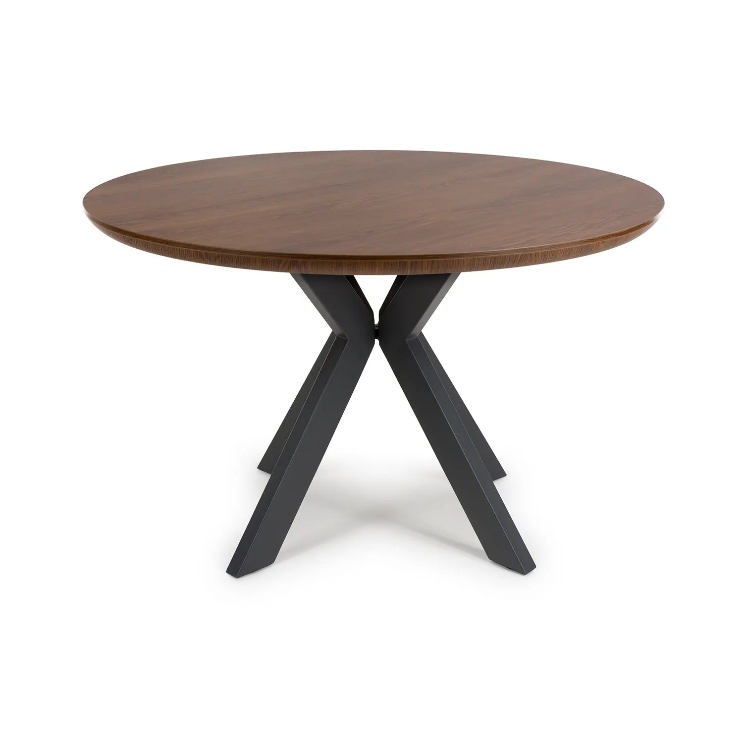 Bolton Round Smoked Oak Effect Smart Top Dining Table - Pendle Village Furniture