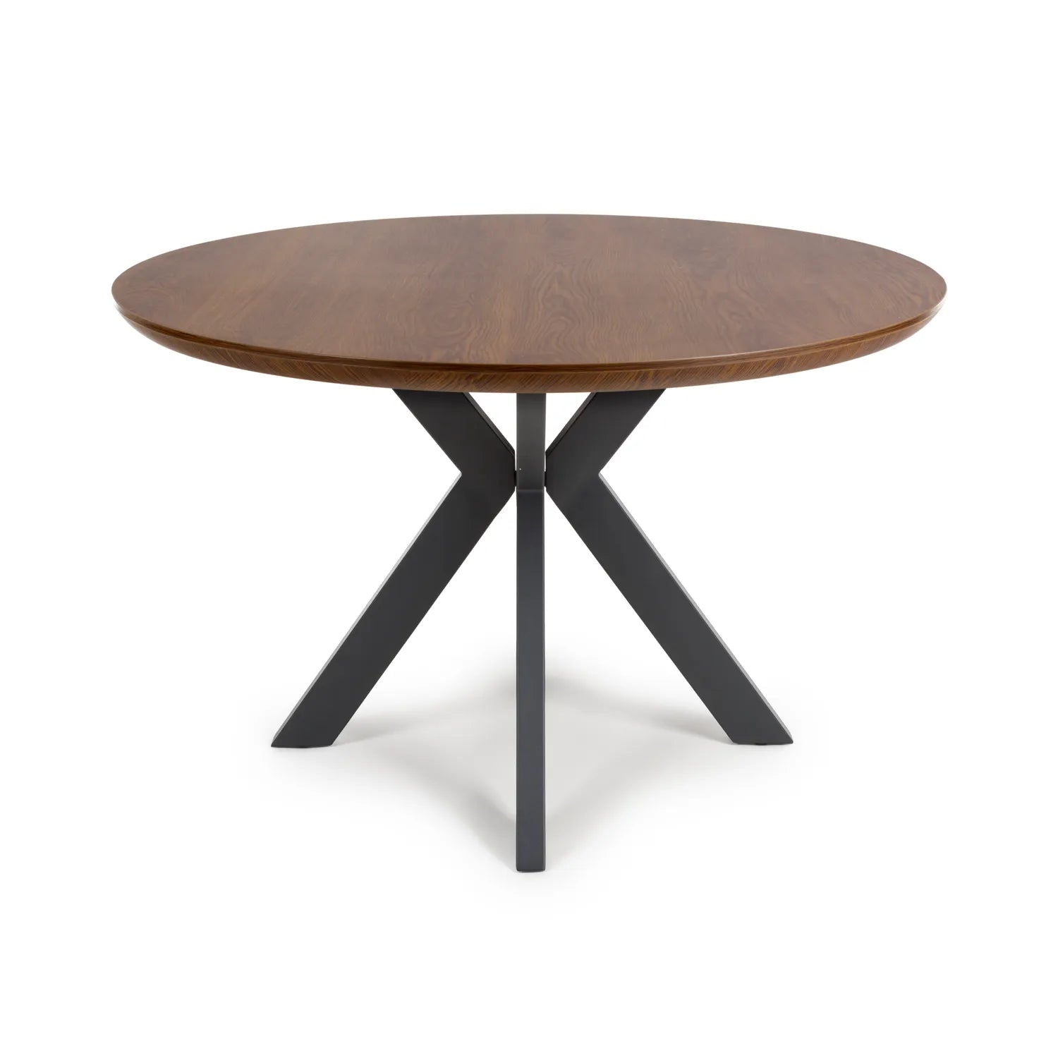 Bolton Round Smoked Oak Effect Smart Top Dining Table - Pendle Village Furniture