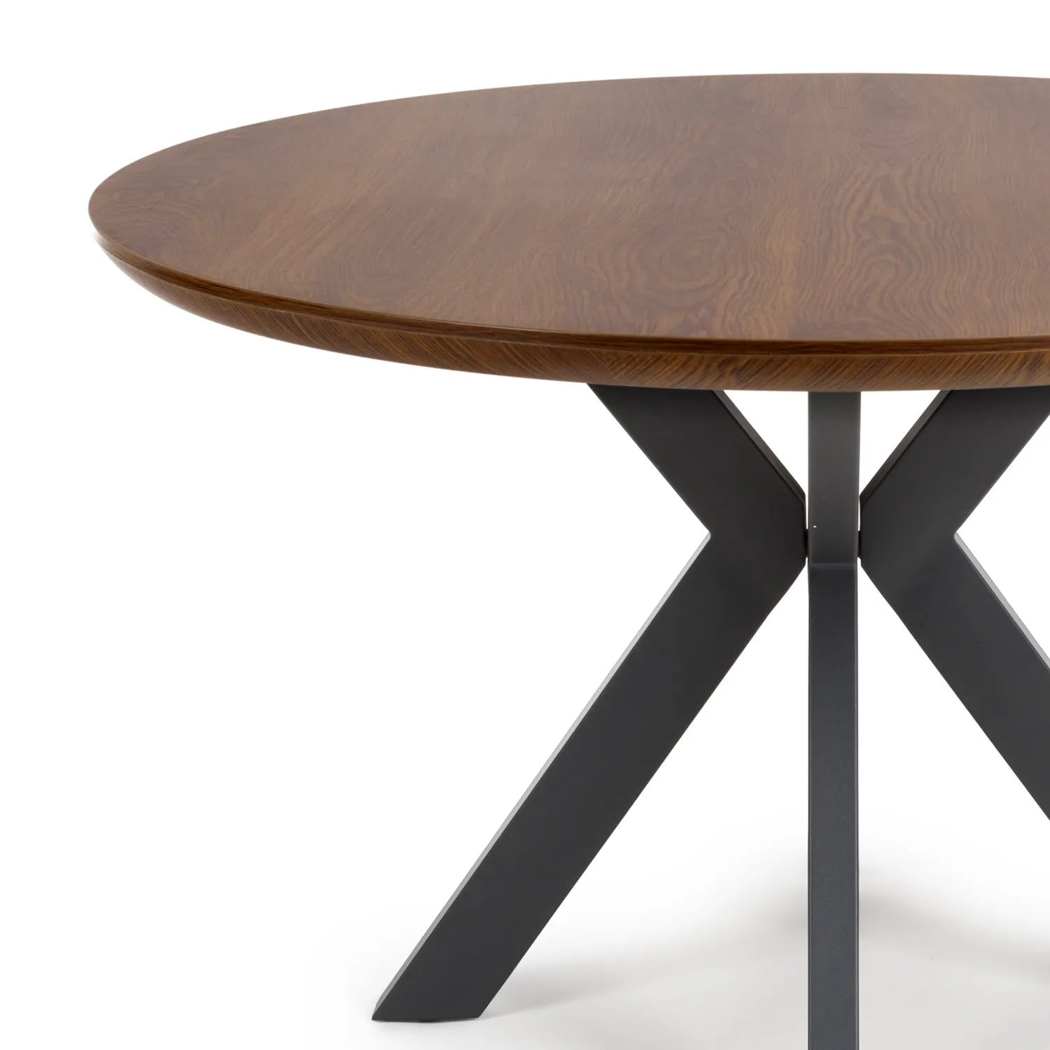 Bolton Round Smoked Oak Effect Smart Top Dining Table - Pendle Village Furniture