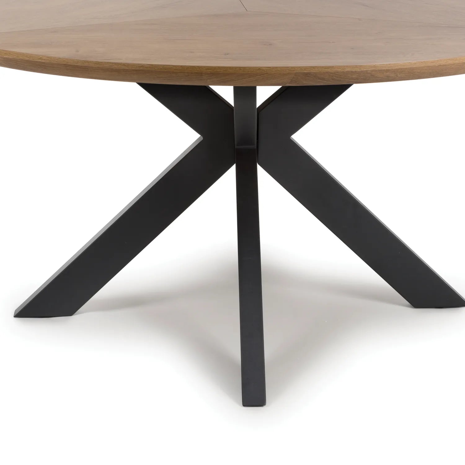 Bolton 150cm Round Rustic Oak Effect Smart Top Dining Table - Pendle Village Furniture