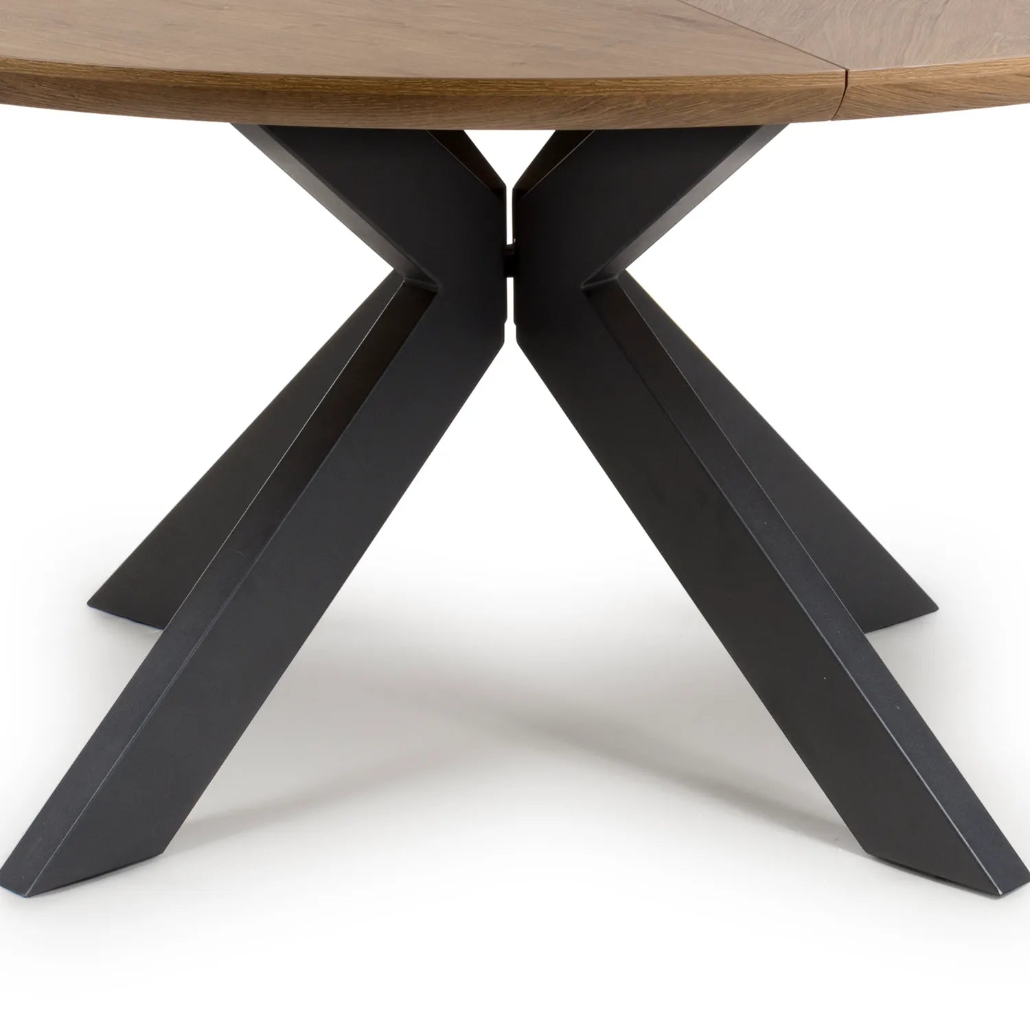 Bolton 150cm Round Rustic Oak Effect Smart Top Dining Table - Pendle Village Furniture