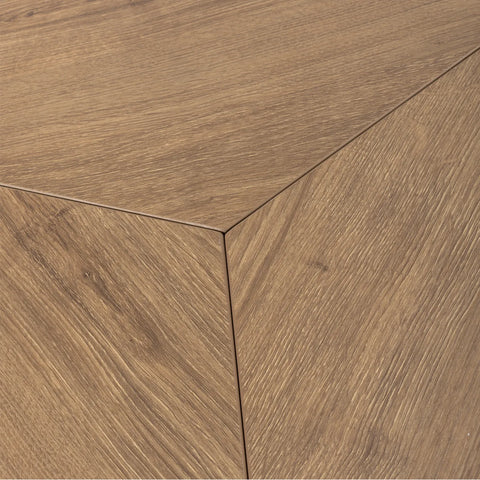 Bolton 150cm Round Rustic Oak Effect Smart Top Dining Table - Pendle Village Furniture