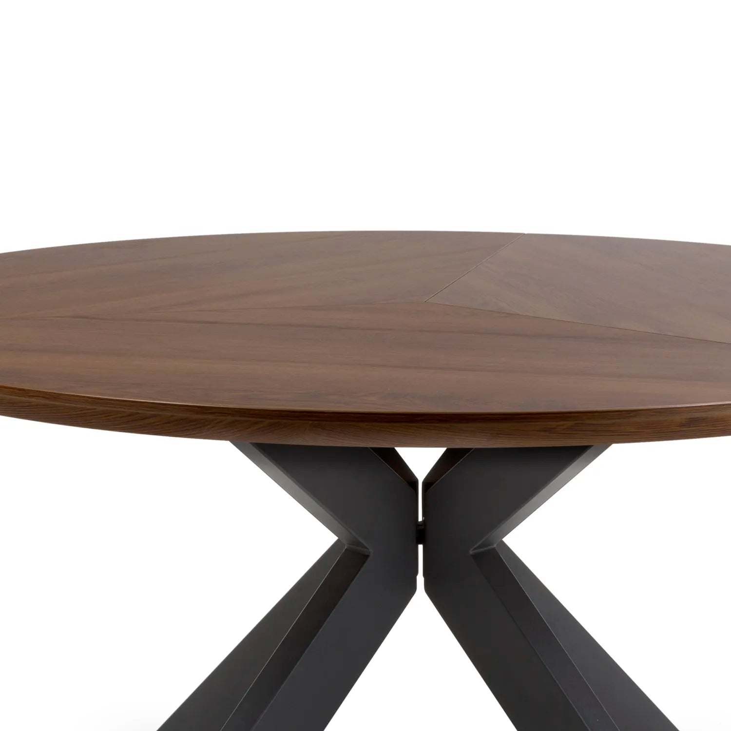 Bolton 150cm Round Smoked Oak Effect Smart Top Dining Table - Pendle Village Furniture