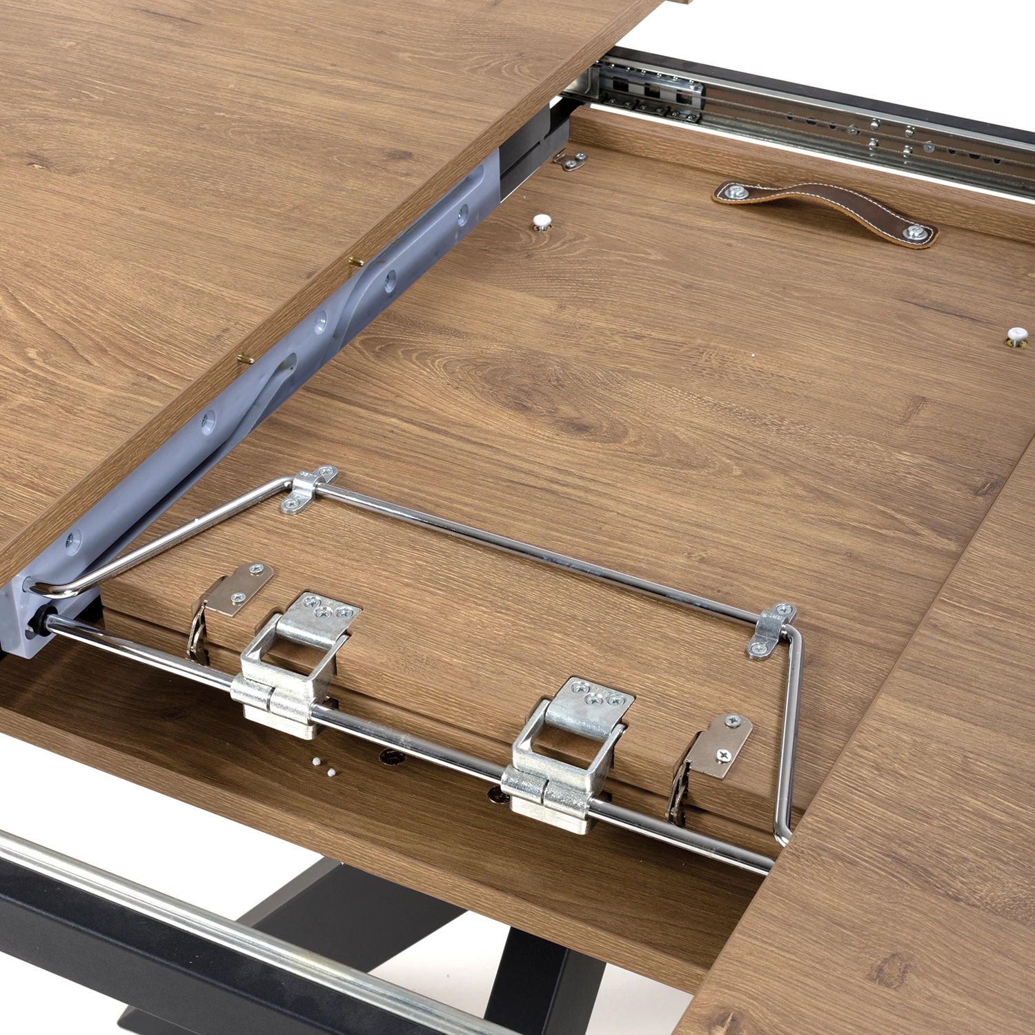 Bolton Rustic Oak Effect Round to Oval Extending Smart Top Dining Table - Pendle Village Furniture