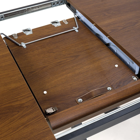 Bolton Smoked Oak Effect Round to Oval Extending Smart Top Dining Table - Pendle Village Furniture