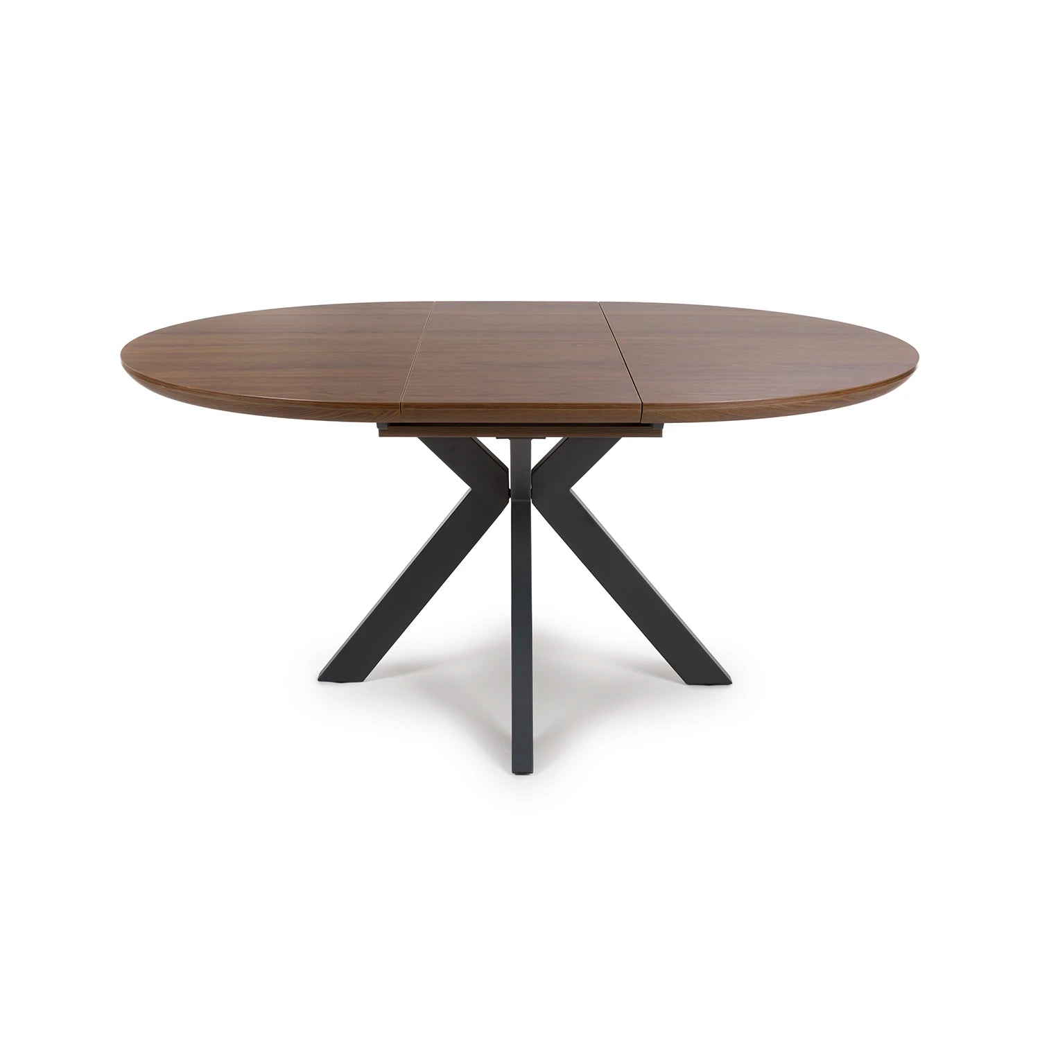 Bolton Smoked Oak Effect Round to Oval Extending Smart Top Dining Table - Pendle Village Furniture