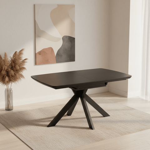 Bolton Black Oak Effect Smart Top Extending Dining Table