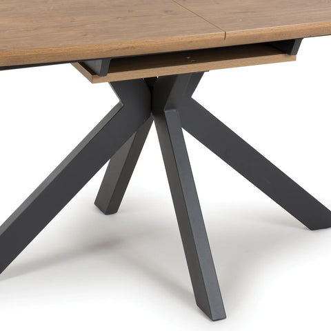 Bolton Rustic Oak Effect Smart Top Extending Dining Table - Pendle Village Furniture