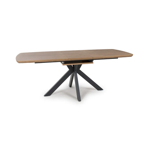 Bolton Rustic Oak Effect Smart Top Extending Dining Table - Pendle Village Furniture