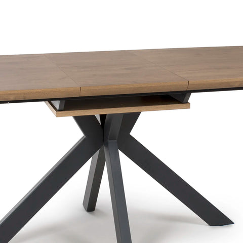 Bolton Rustic Oak Effect Smart Top Extending Dining Table - Pendle Village Furniture