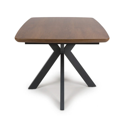 Bolton Smoked Oak Effect Smart Top Extending Dining Table - Pendle Village Furniture