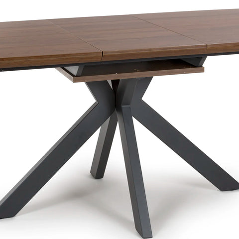 Bolton Smoked Oak Effect Smart Top Extending Dining Table - Pendle Village Furniture