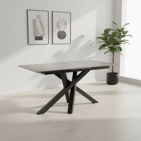 Samurai 160-200cm Matt Grey Extending Dining Table
