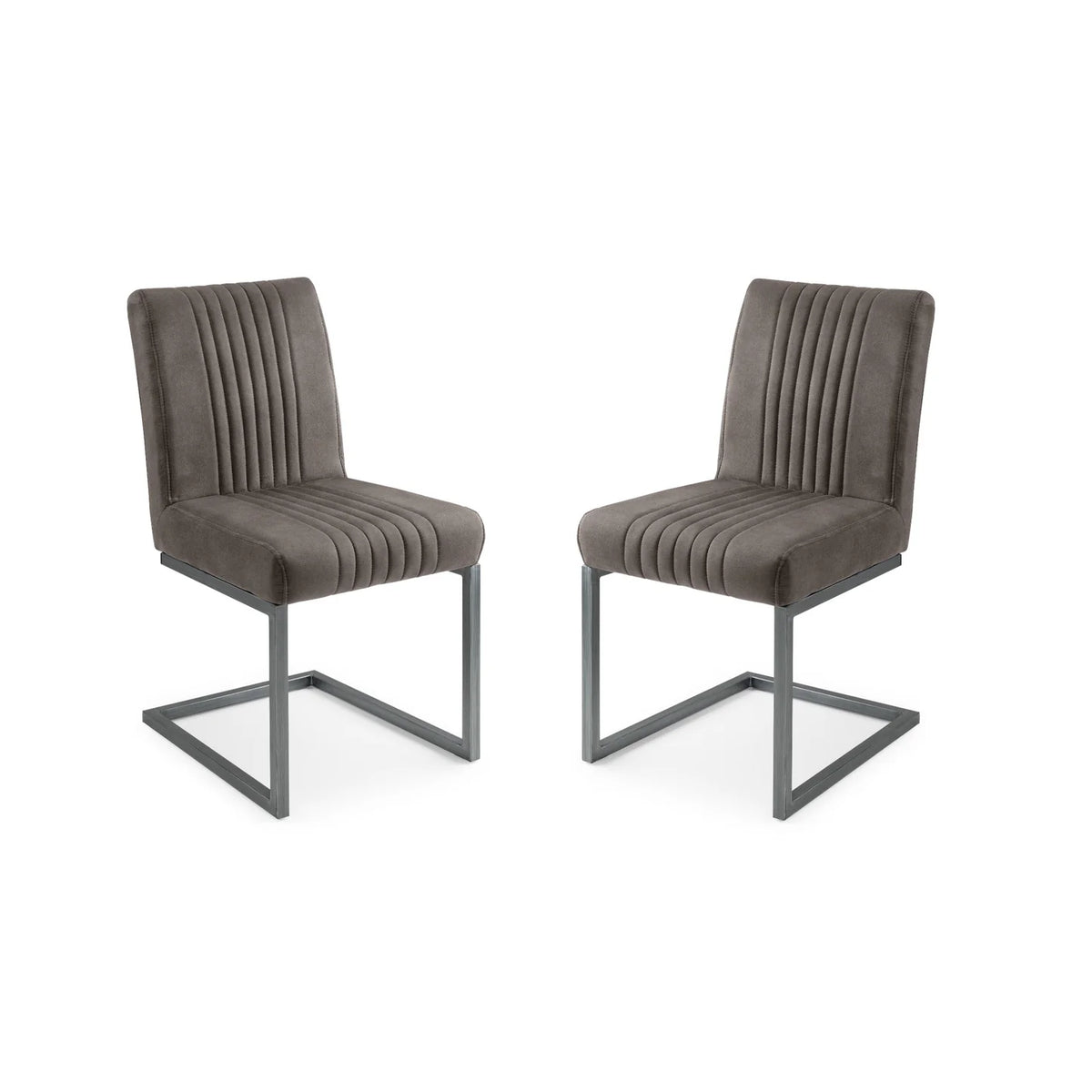 Brooklyn Charcoal Grey Fabric Dining Chairs – Set of 4 - Pendle Village Furniture