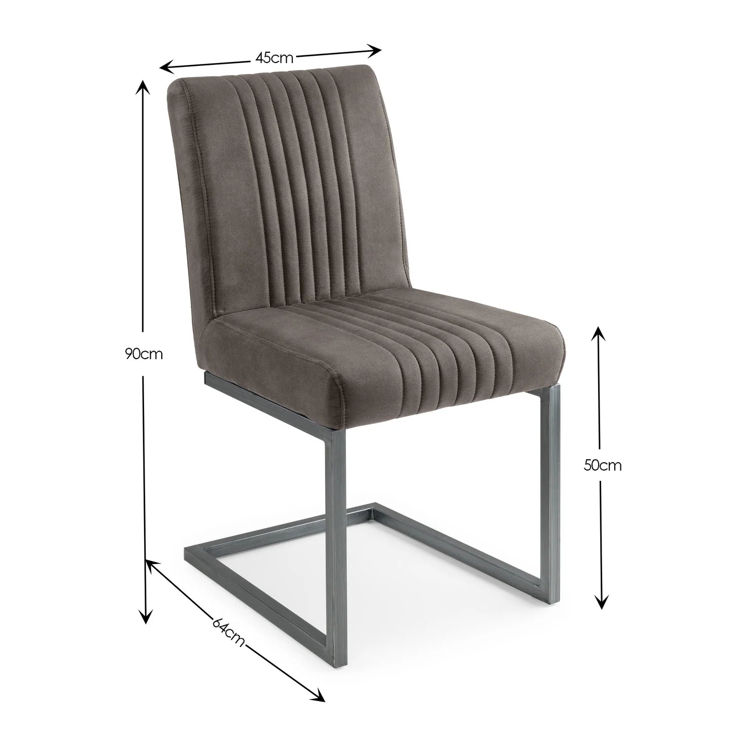 Brooklyn Vintage Brown Faux Leather Dining Chairs – Set of 4 - Pendle Village Furniture