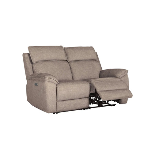 Bailey 2 Seater Electric Recliner Sofa – Latte