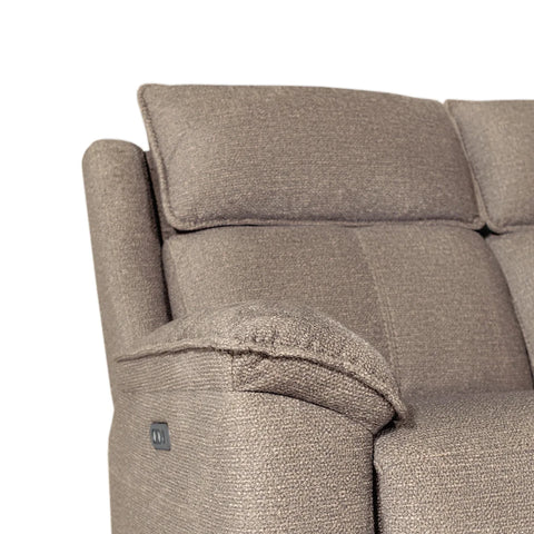Bailey 2 Seater Electric Recliner Sofa – Latte